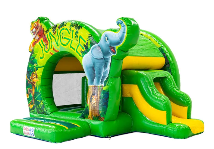 Chateau Gonflable Bouncedome avec Toboggan Jungle